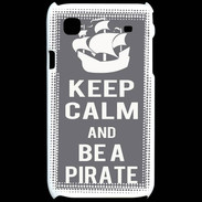 Coque Samsung Galaxy S Keep Calm Be a Pirate Gris