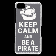 Coque Blackberry Z10 Keep Calm Be a Pirate Gris