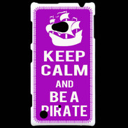 Coque Nokia Lumia 720 Keep Calm Be a Pirate Violet