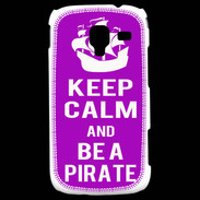 Coque Samsung Galaxy Ace 2 Keep Calm Be a Pirate Violet