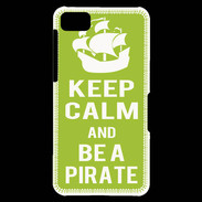 Coque Blackberry Z10 Keep Calm Be a Pirate Vert pomme