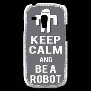 Coque Samsung Galaxy S3 Mini Keep Calm Be a Robot Gris