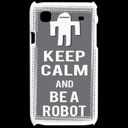 Coque Samsung Galaxy S Keep Calm Be a Robot Gris
