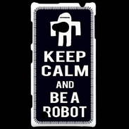 Coque Nokia Lumia 720 Keep Calm Be a Robot Noir