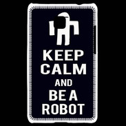 Coque LG Optimus L3 II Keep Calm Be a Robot Noir