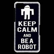Coque Blackberry Z10 Keep Calm Be a Robot Noir