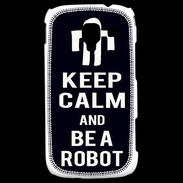 Coque Samsung Galaxy Ace 2 Keep Calm Be a Robot Noir