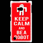 Coque Nokia Lumia 720 Keep Calm Be a Robot Rouge