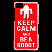 Coque Blackberry Z10 Keep Calm Be a Robot Rouge