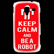 Coque Samsung Galaxy Ace 2 Keep Calm Be a Robot Rouge