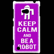 Coque Nokia Lumia 720 Keep Calm Be a Robot Violet