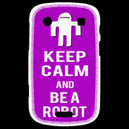 Coque Blackberry Bold 9900 Keep Calm Be a Robot Violet
