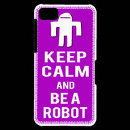 Coque Blackberry Z10 Keep Calm Be a Robot Violet