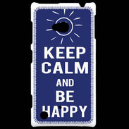 Coque Nokia Lumia 720 Keep Calm Be Happy Bleu