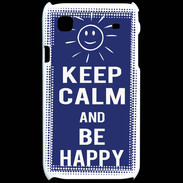 Coque Samsung Galaxy S Keep Calm Be Happy Bleu
