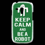 Coque Samsung Galaxy S3 Mini Keep Calm Be a Robot Vert