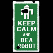 Coque Nokia Lumia 720 Keep Calm Be a Robot Vert