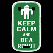 Coque Blackberry Bold 9900 Keep Calm Be a Robot Vert