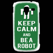 Coque Samsung Galaxy Ace 2 Keep Calm Be a Robot Vert