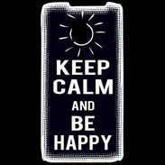 Coque LG P990 Keep Calm Be Happy Noir