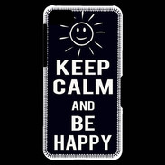 Coque Blackberry Z10 Keep Calm Be Happy Noir