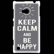 Coque Nokia Lumia 720 Keep Calm Be Happy Gris