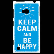Coque Nokia Lumia 720 Keep Calm Be Happy Cyan