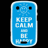 Coque Blackberry Bold 9900 Keep Calm Be Happy Cyan
