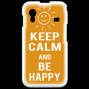 Coque Samsung ACE S5830 Keep Calm Be Happy Orange