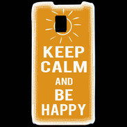 Coque LG P990 Keep Calm Be Happy Orange