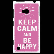 Coque Nokia Lumia 720 Keep Calm Be Happy Rose