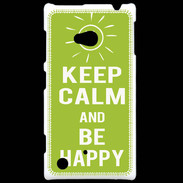Coque Nokia Lumia 720 Keep Calm Be Happy Vert pomme