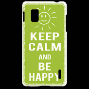 Coque LG Optimus G Keep Calm Be Happy Vert pomme