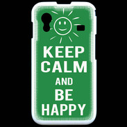 Coque Samsung ACE S5830 Keep Calm Be Happy Vert