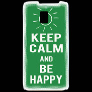 Coque LG P990 Keep Calm Be Happy Vert
