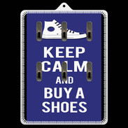 Porte clés Keep Calm Buy Shoes Bleu