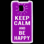 Coque LG P990 Keep Calm Be Happy Violet