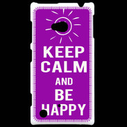 Coque Nokia Lumia 720 Keep Calm Be Happy Violet
