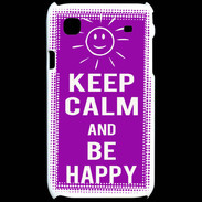 Coque Samsung Galaxy S Keep Calm Be Happy Violet