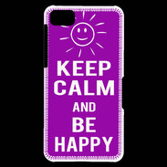 Coque Blackberry Z10 Keep Calm Be Happy Violet