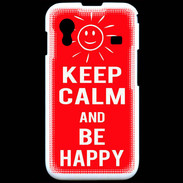 Coque Samsung ACE S5830 Keep Calm Be Happy Rouge