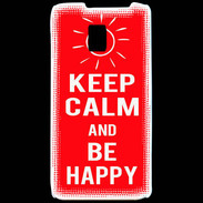 Coque LG P990 Keep Calm Be Happy Rouge