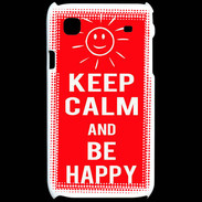 Coque Samsung Galaxy S Keep Calm Be Happy Rouge