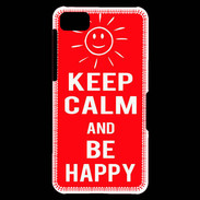 Coque Blackberry Z10 Keep Calm Be Happy Rouge