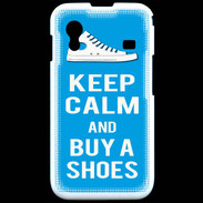 Coque Samsung ACE S5830 Keep Calm Buy Shoes Cyan 