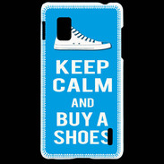 Coque LG Optimus G Keep Calm Buy Shoes Cyan 