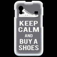 Coque Samsung ACE S5830 Keep Calm Buy Shoes Gris