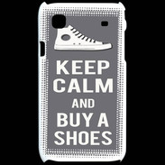 Coque Samsung Galaxy S Keep Calm Buy Shoes Gris