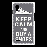 Coque LG Optimus L9 Keep Calm Buy Shoes Gris