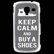 Coque Samsung Galaxy Ace 2 Keep Calm Buy Shoes Gris